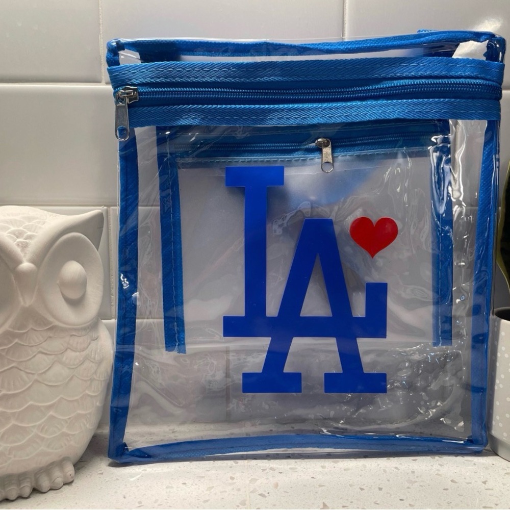 Blue and Clear LA Logo Tote